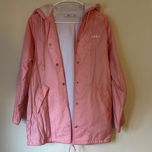 OBEY/Zumiez: Pink and White Rose Windbreaker